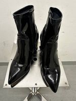Lack Stiefeletten schwarz Grösse 38