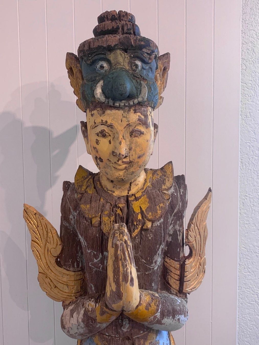 Internationale Kunst: Antikes Paar buddhistischer Gotthe 180cm – Gebraucht aus Geneve von tan_6slg 4
