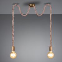 Pendelleuchte, Altmessing, 150 cm Höhe 