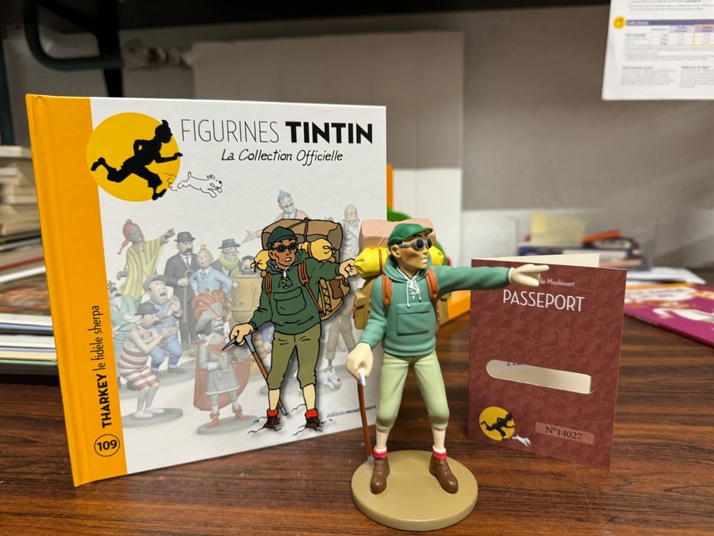 Figurine Tintin résine en excellent état avec boîte d'origine et