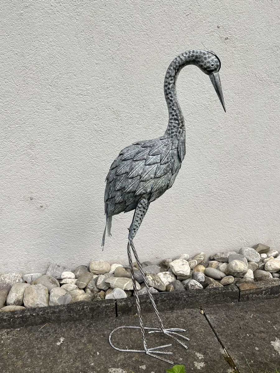 Statuette: Gartendeko Reiher, Vogel aus Eisen, Metall – Nuovo (secondo la descrizione) da Sax venduto da _Kornblume_