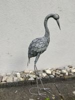 Gartendeko Reiher, Vogel aus Eisen, Metall