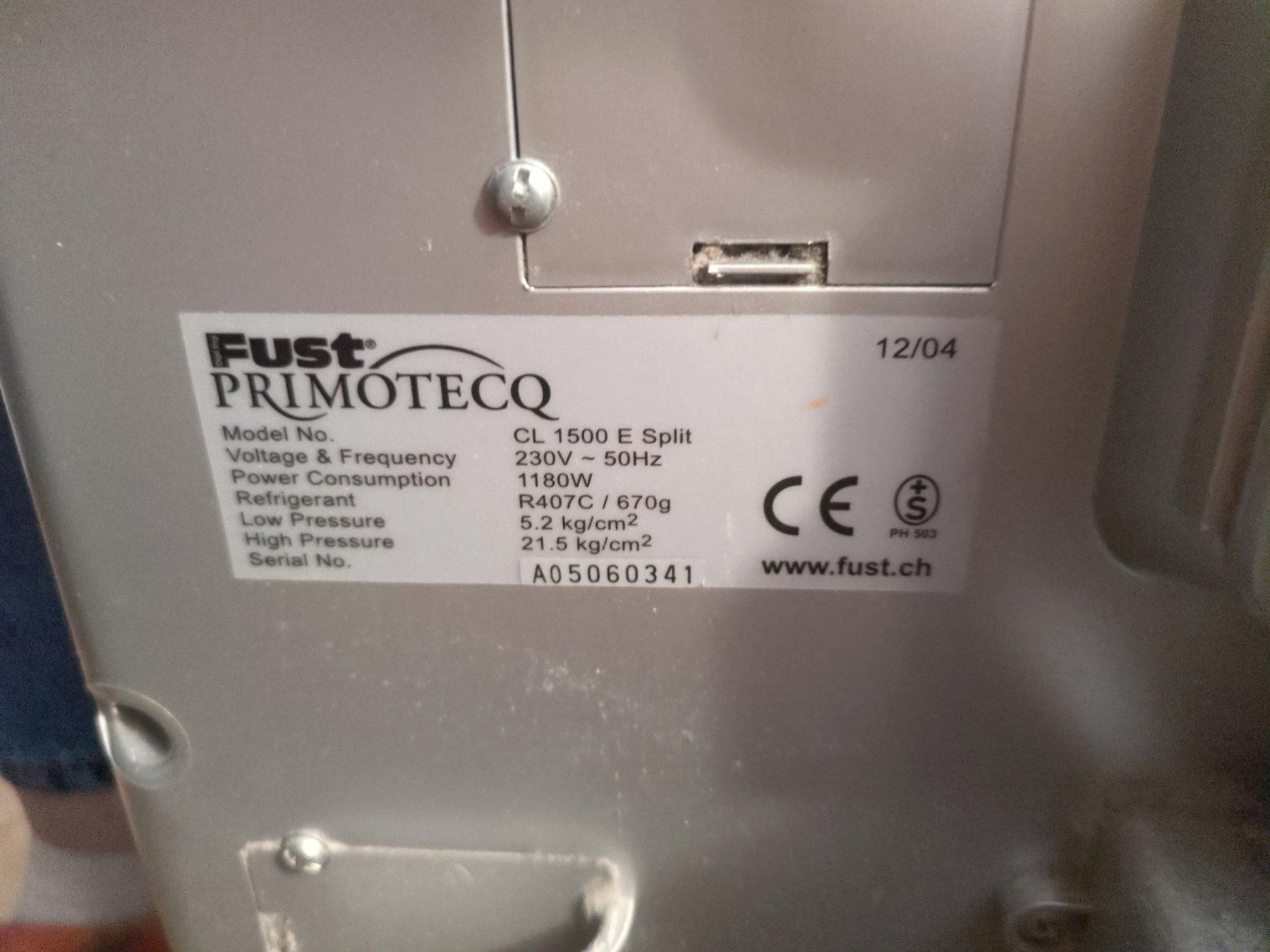 Primotecq Condizionatori: Fust Primotecq CL 1500 E Split – Usato da Langenthal venduto da YElektra 3