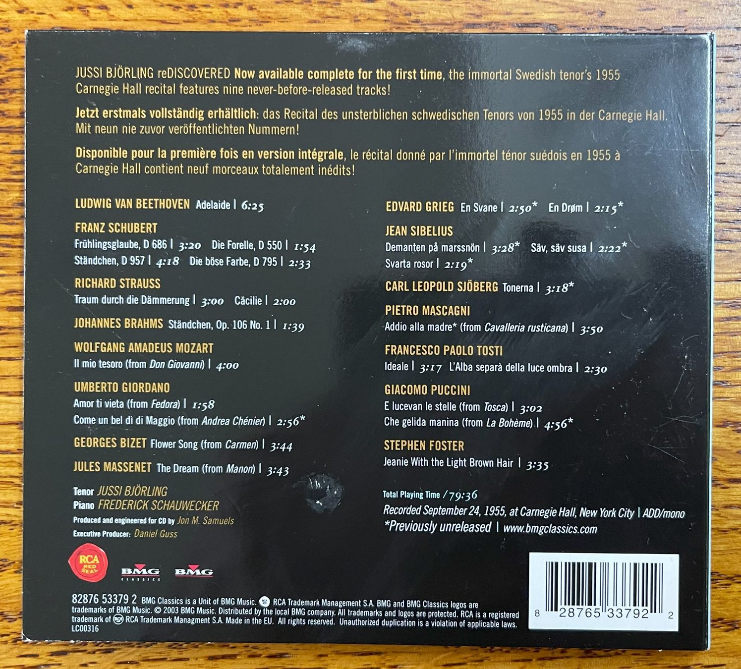 CD: Jussi Björling re Discovered - CD – Usato da Oftringen venduto da Vucki 1
