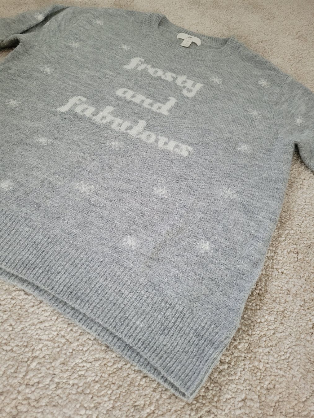 H&M Maglioni & Felpe: Damen Pullover grau mit Aufdruck Grösse M H&M – Nuovo (secondo la descrizione) da Bennau venduto da Moonshine_68 2