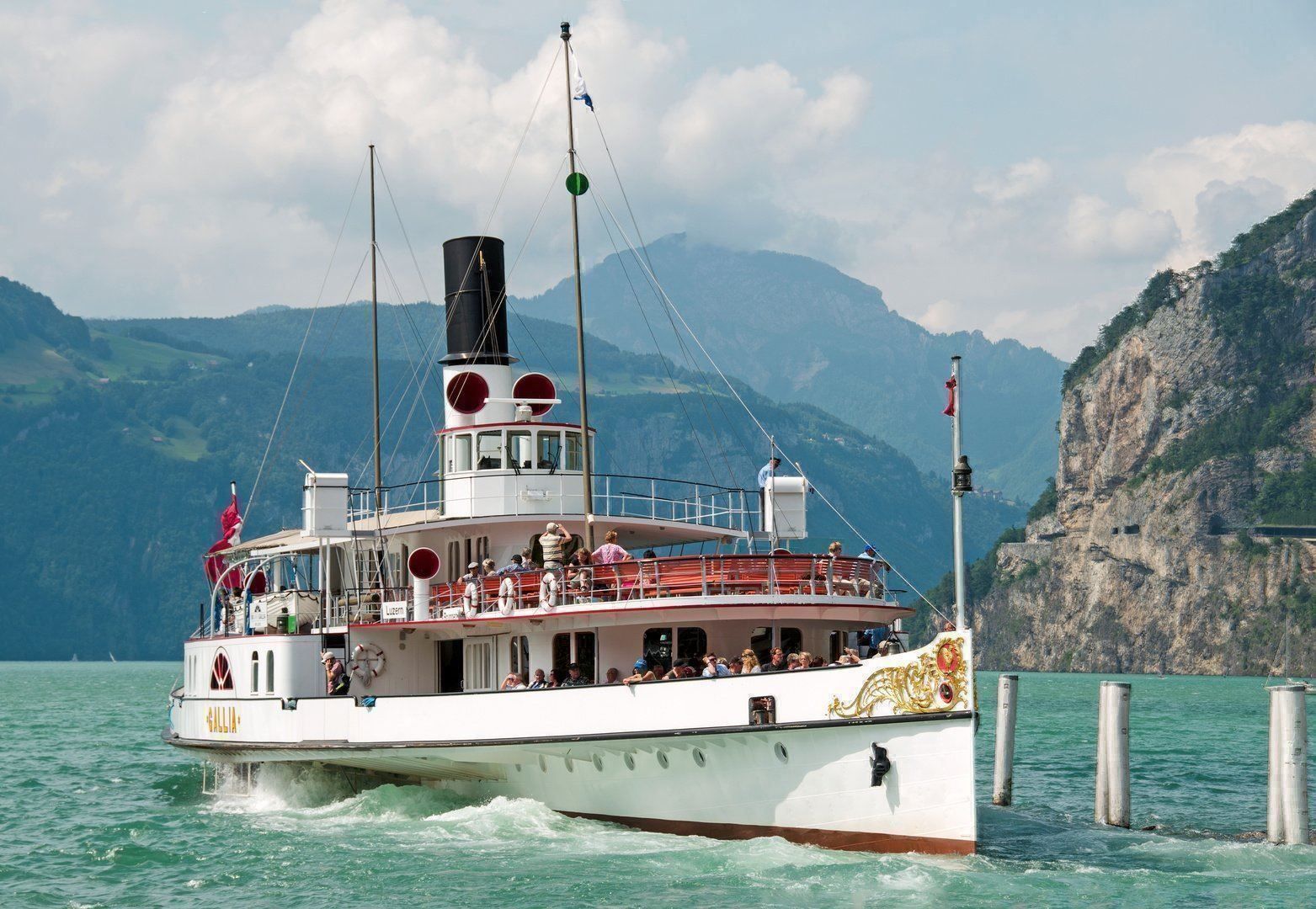 Kit di modellismo & Modellini statici: Dampfschiff Gallia Modellbogen 1:100 – Nuovo e nell'imballaggio originale da Sempach venduto da Pilatus20 6