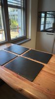 4 Schieferplatten Untersetzer schwarz guter Zustand