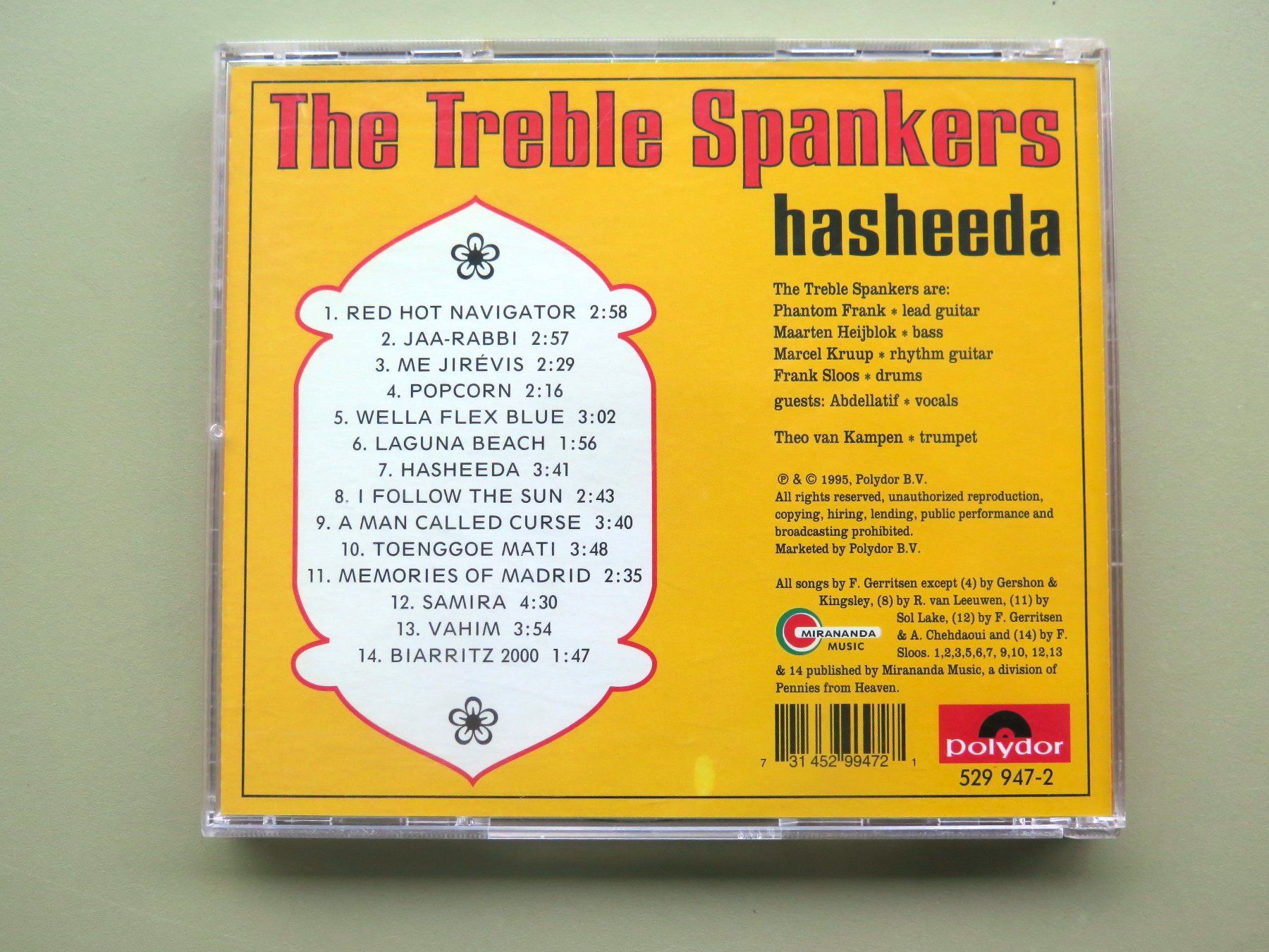 CD: (p) CD THE TREBLE SPANKERS: Hasheeda, 1995 – Usato da Bern venduto da Balzamico 1