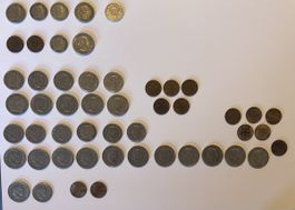 CH Münzsammlung 1908-1975 1Rp, 5Rp, 10Rp, 20Rp, 1/2Fr. 