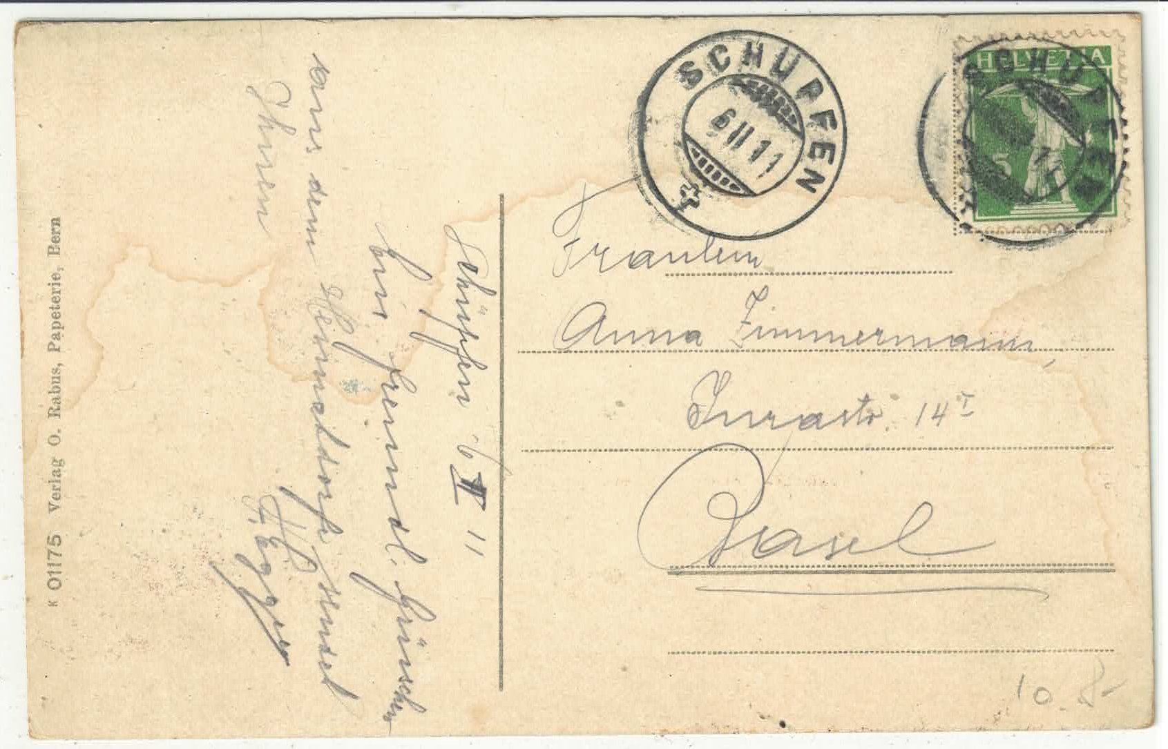 Ansichtskarten: Gruss aus Schüpfen - Litho – Gebraucht aus Ettingen von Kartenplanet 1