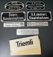 Historische Bahn- & Tram-Schilder Sammlung
