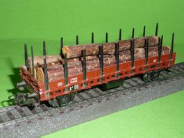 DB Rungenwagen Typ Rmms Märklin 4607 m. Baujahr 1958-68 hgr*