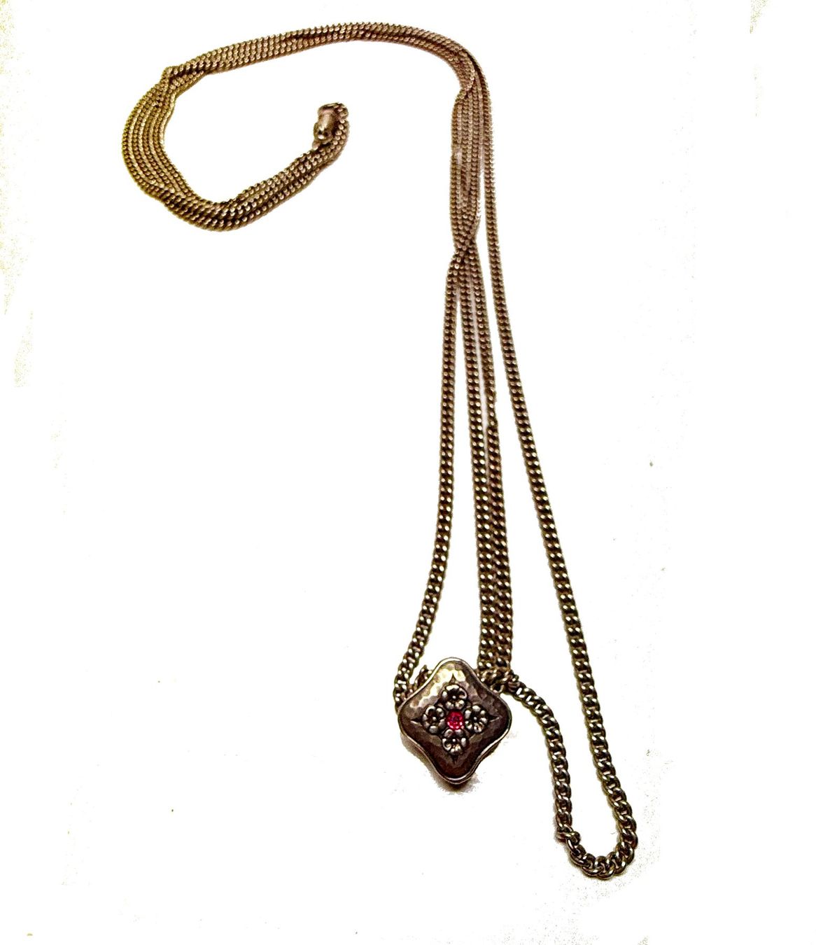Altri accessori per orologi: Taschenuhrkette aus Silber mit Rubin – Usato da Berlingen venduto da Herzmensch 2