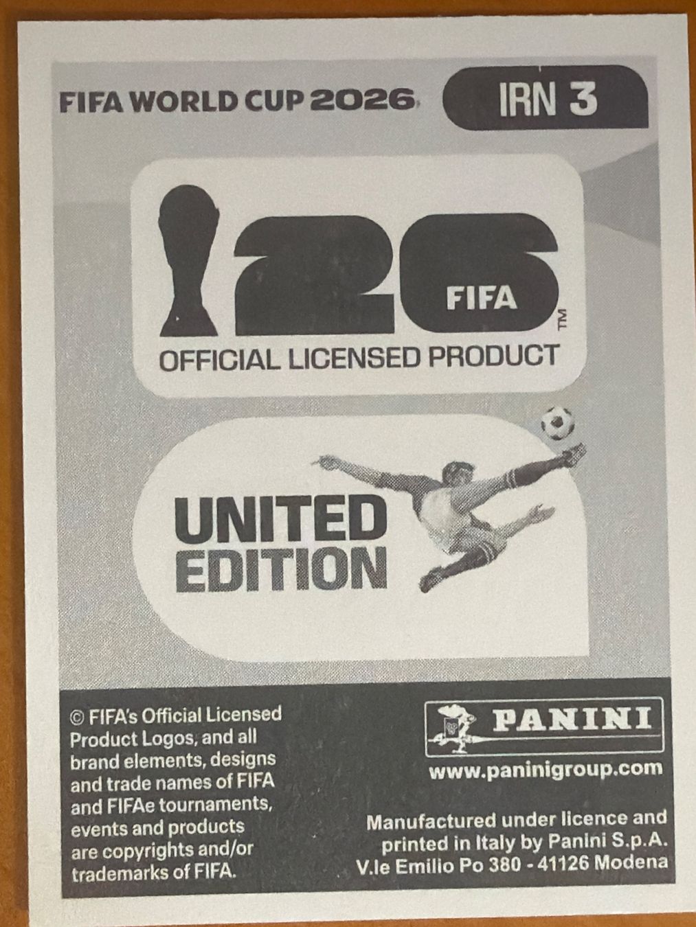 Panini Carte collezionabili: Panini IRN3 – Nuovo (secondo la descrizione) da Susten venduto da Rechnun 1