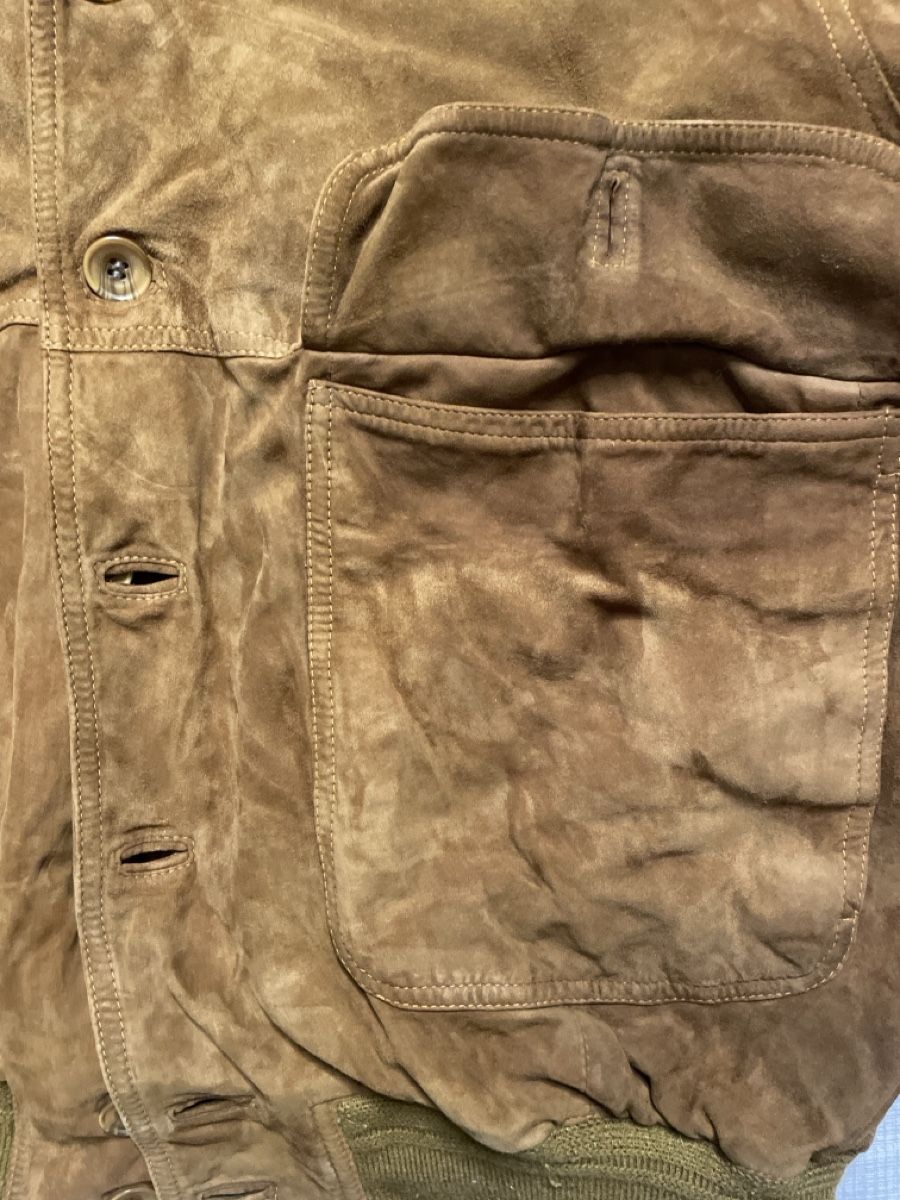 Jacken: Jacke  Echte leder Dunkel beige – Gebraucht aus Capolago von LA.BOTTEGA 1