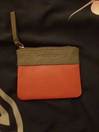 Maddison Portemonnaie Rot/Braun Genuine Leather