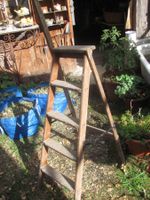 Vintage Holz Bockleiter Leiter alt Deko ? 123cm / 175cm