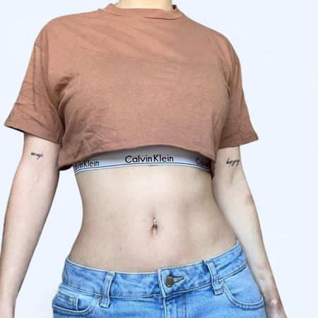 Crop Top Subdued braun Grösse M 