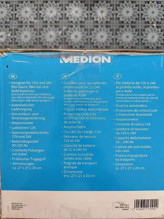 Ladegeräte: Batterieladegerät Auto / Motorrad / Boote – Gebraucht aus Cadenazzo von Anto_68 2
