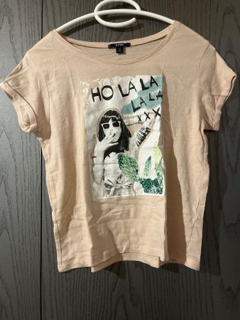 T-shirt rose imagé