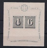 1943 Block 100 Jahre Postmarken postfrisch **    14906
