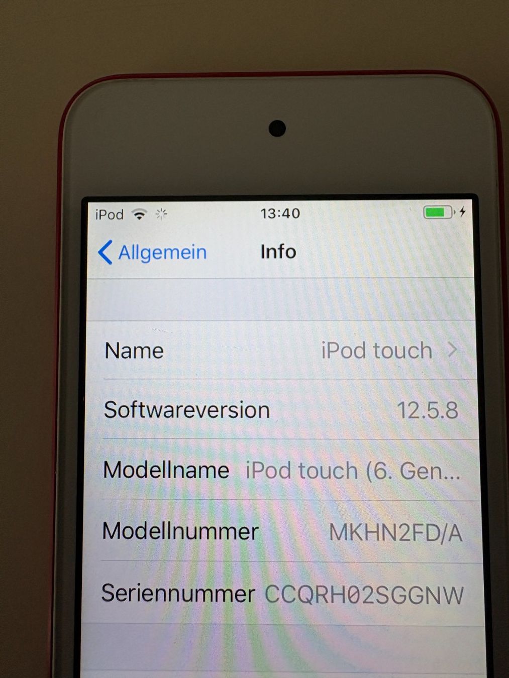 Apple Tragbarer Mediaplayer: iPod touch 6. Gen. 64GB Speicher rot – Defekt aus Obfelden von boletus03 3