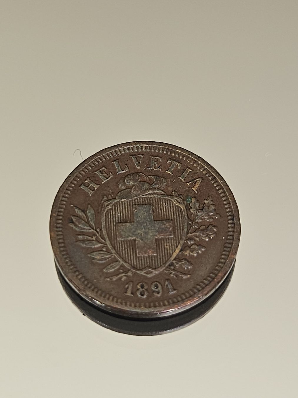 Tutti le monete: 1 Rappen 1891 Br. Kreuz – Usato da Pfäffikon ZH venduto da Melibol
