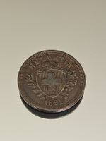 1 Rappen 1891 Br. Kreuz
