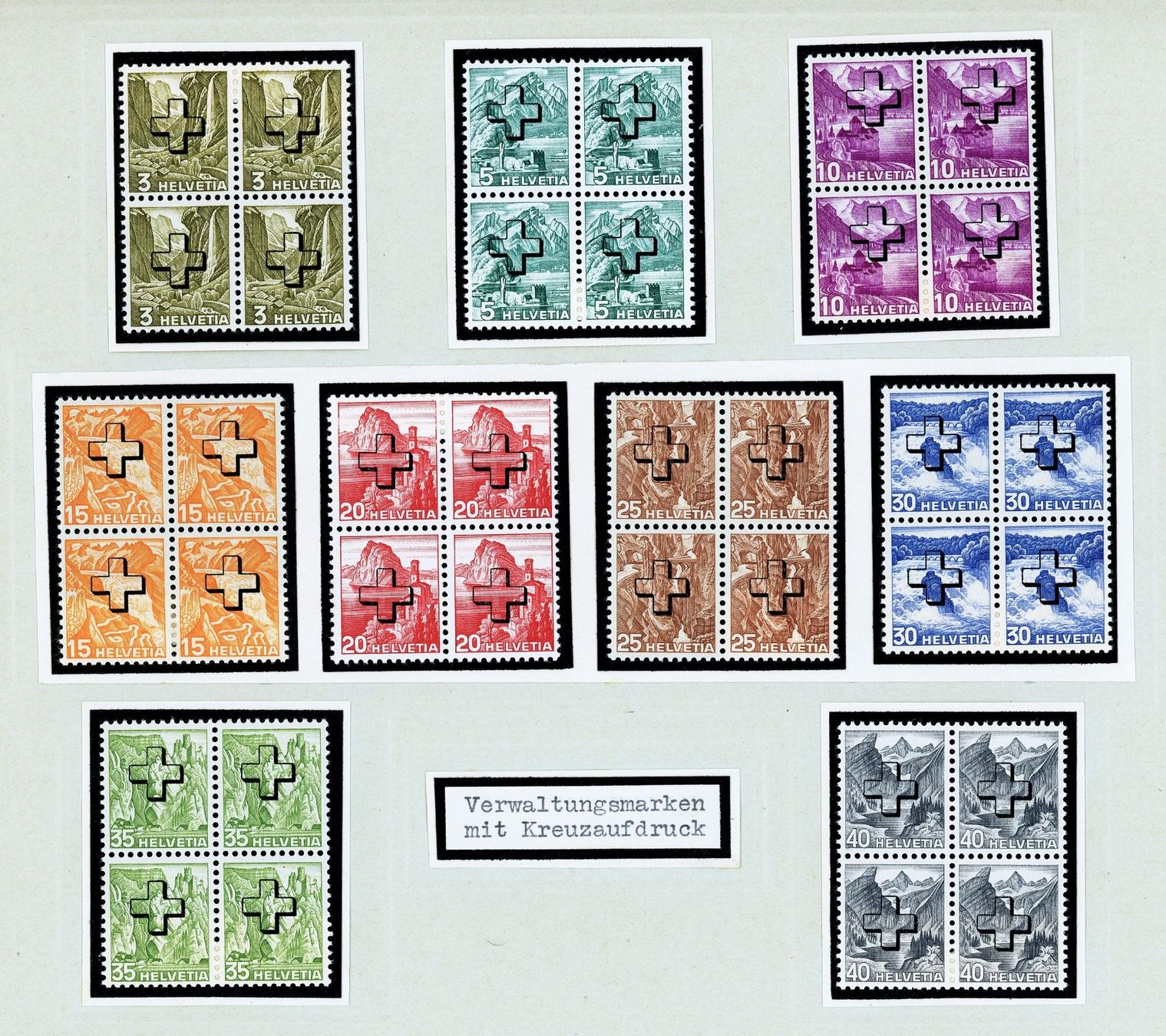 Tutti i francobolli: Posten mit Bogen, Bogenteilen, Ämtermarken etc. – Nuovo (secondo la descrizione) da Basel venduto da Strubelibs 3