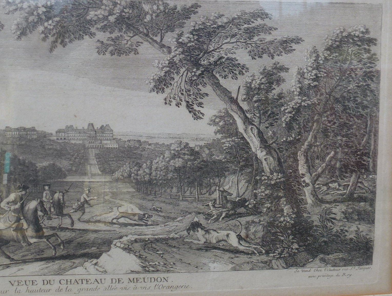 Incisioni: Alter Stich ++ Veue du Chateau de Meudon – Usato da Walkringen venduto da Casablanca777 4