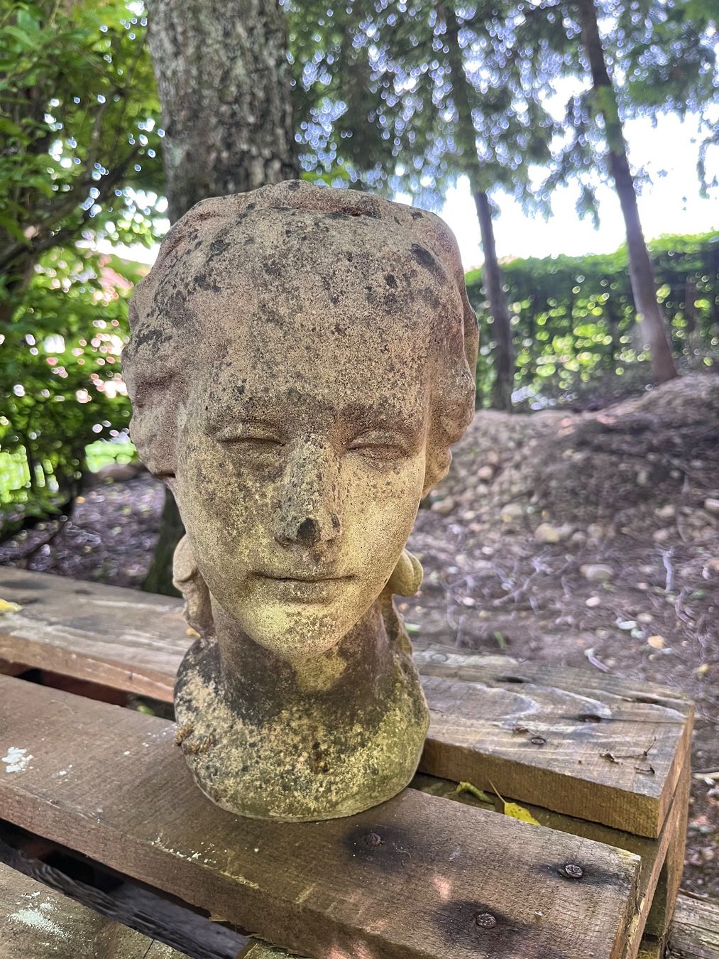 Statuette: Gartenstatue, Kopf, Skulptur – Usato da Oberentfelden venduto da Fabianbeboux