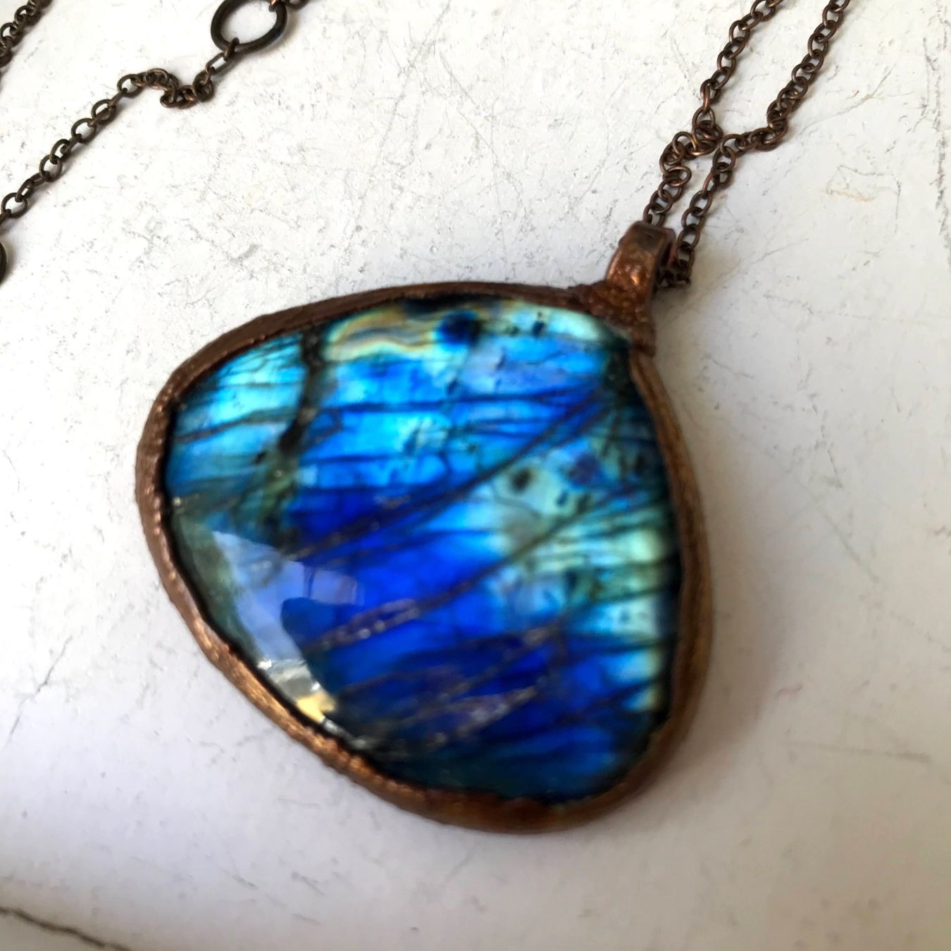 Sonstiger Schmuck: Anello + collana rame e labradorite – Gebraucht aus Breganzona von mas_tv72 1
