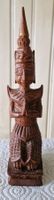 Knieende Frau Asiatische Holzfigur