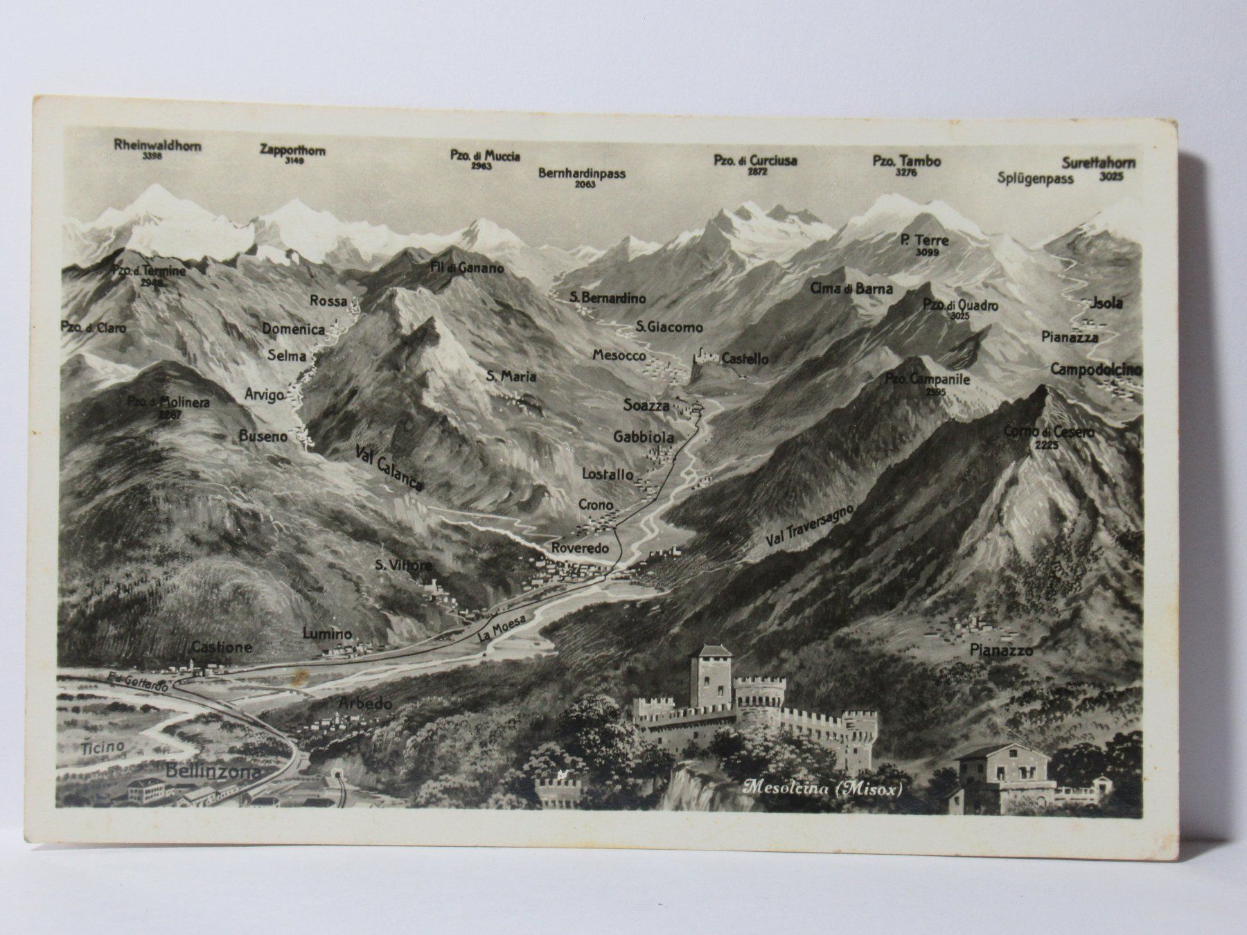 Ansichtskarten: Bellinzona  1936 – Gebraucht aus Grenchen von Bluemchen1900