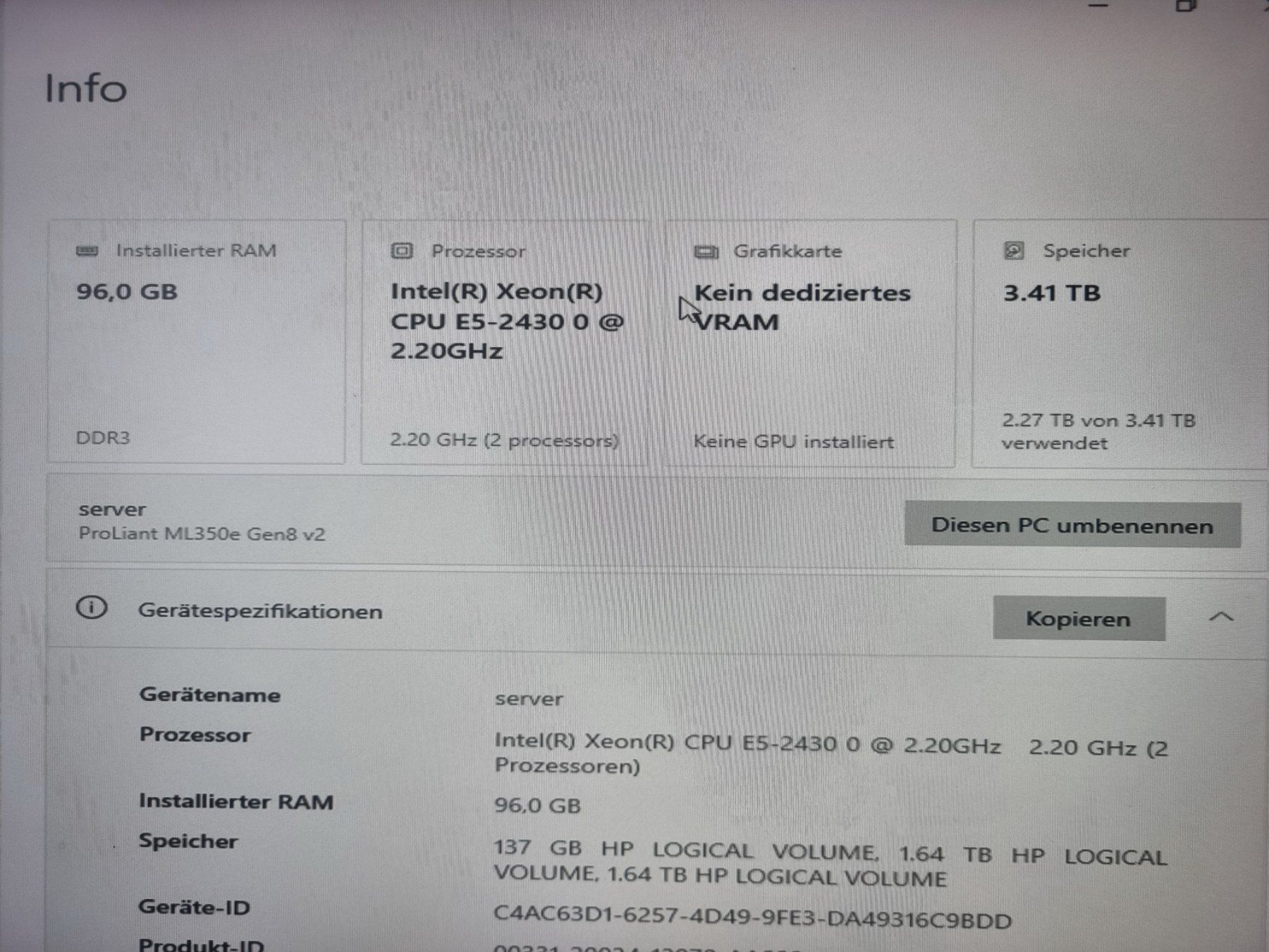 Hewlett Packard Server: HP ProLiant ML350p Gen8 – Gebraucht aus Kallern von Meierjo 6
