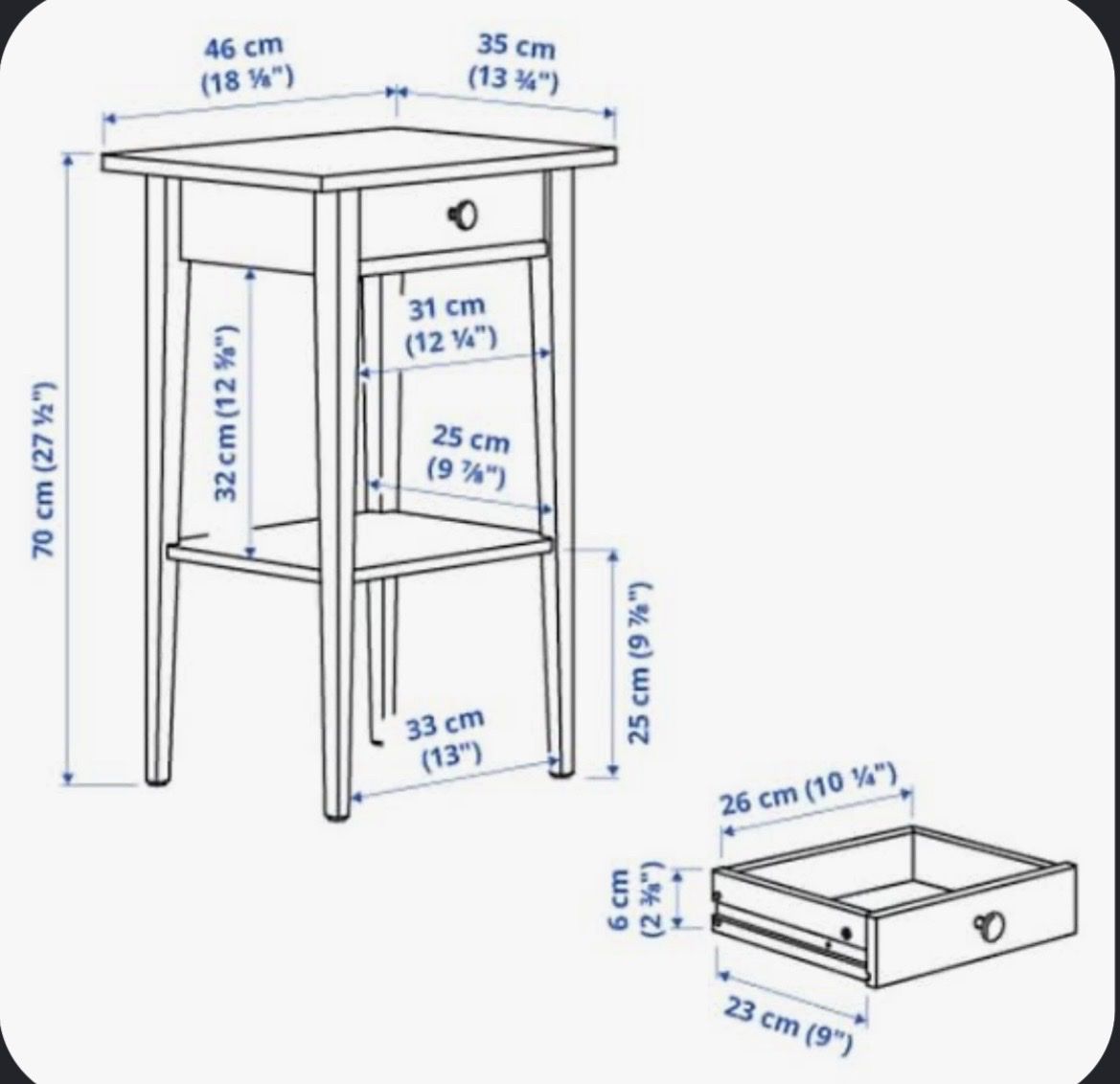 Ikea Tables de nuit: Nachttisch HEMNES Ikea, 2 Stück – D'occasion à Schüpfheim par Strummer61 4