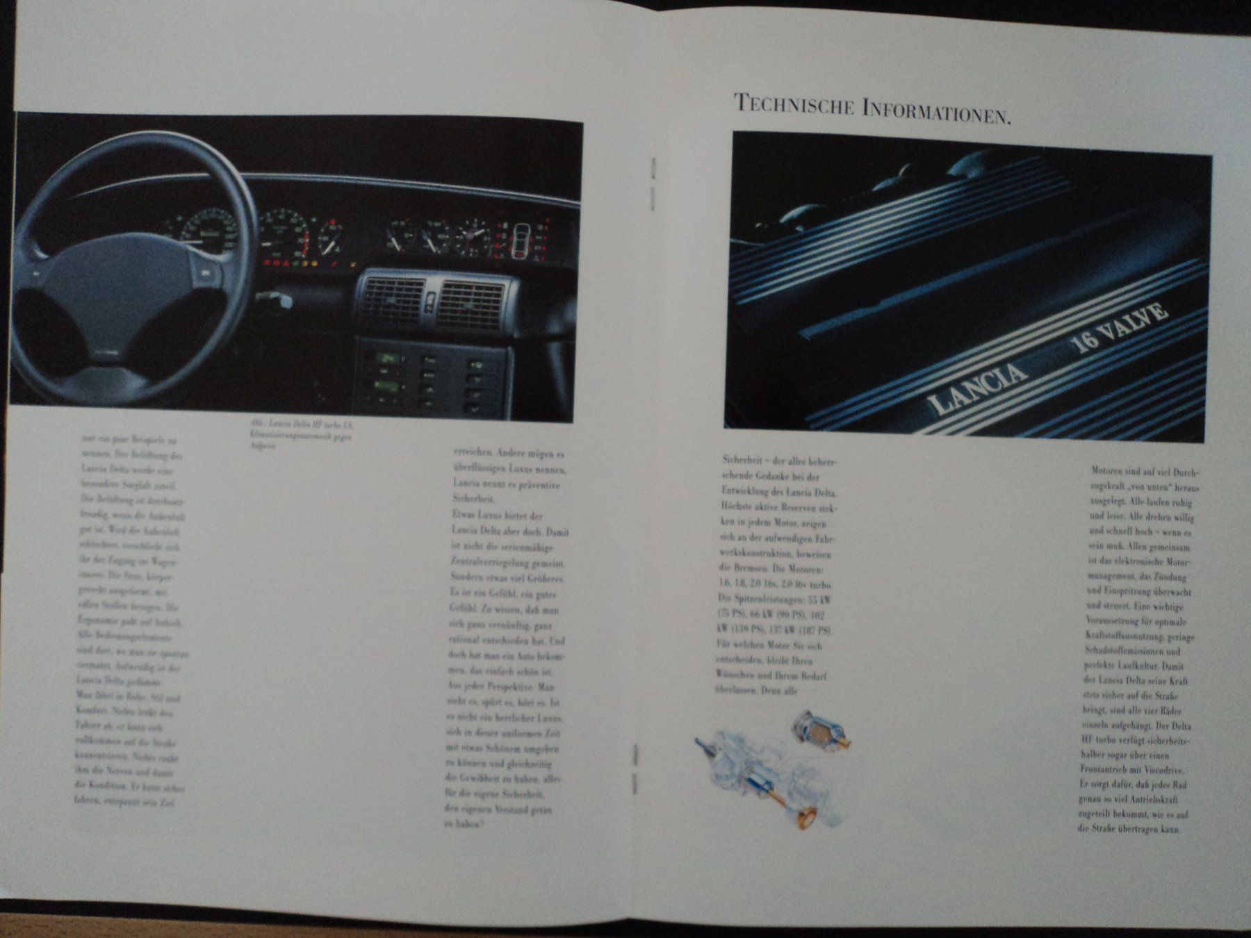 Lancia Dokumente: Prospekt Lancia Delta 1993 mit HF Turbo – Gebraucht aus Schwarzenburg von modelCARama 2