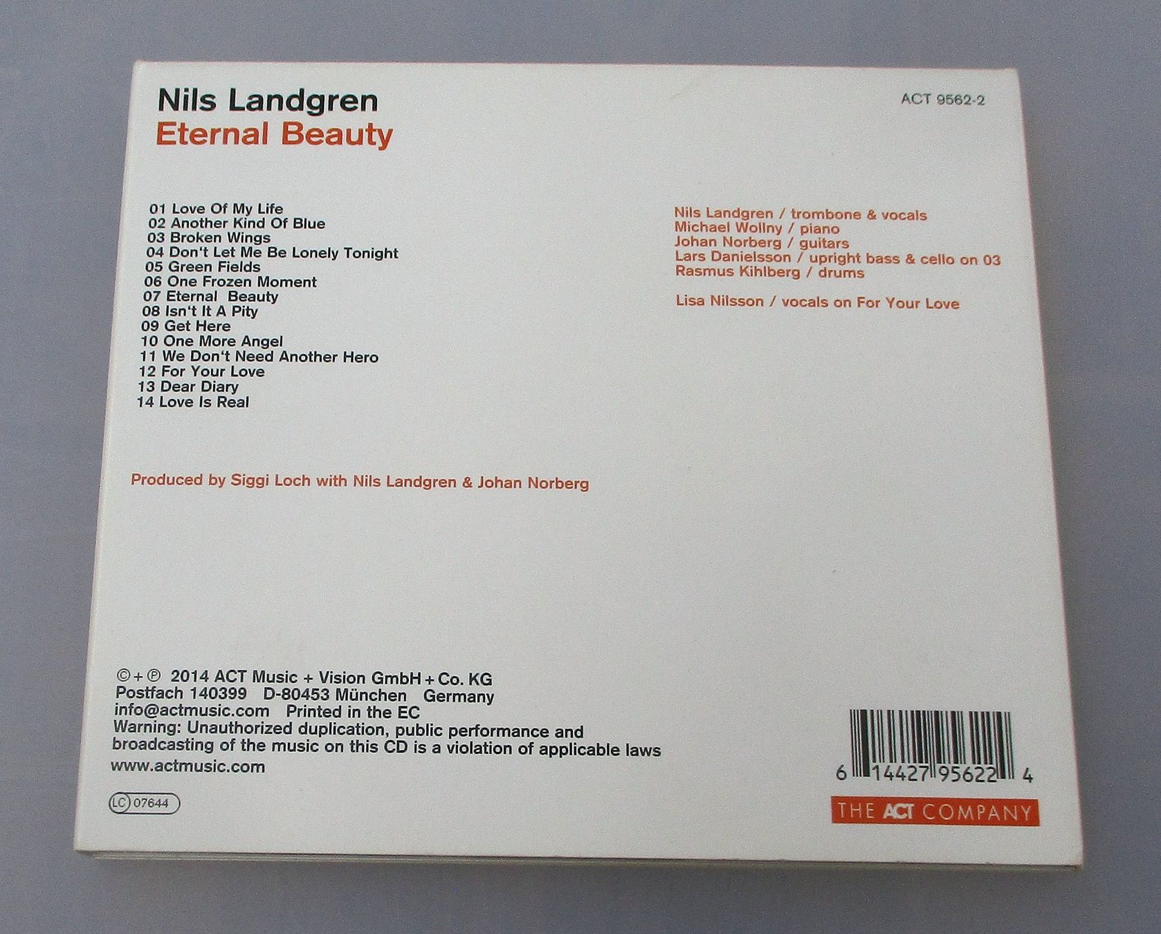 CD: NILS LANDGREN - Eternal Beauty – Usato da Wattwil venduto da Muriel11 1