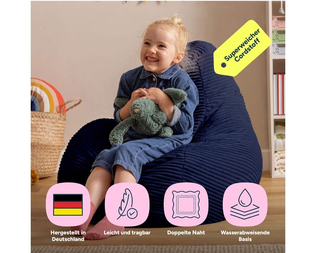 Poltrone: Kinder Sitzsack Cord – Usato da Watt venduto da claumau1 3