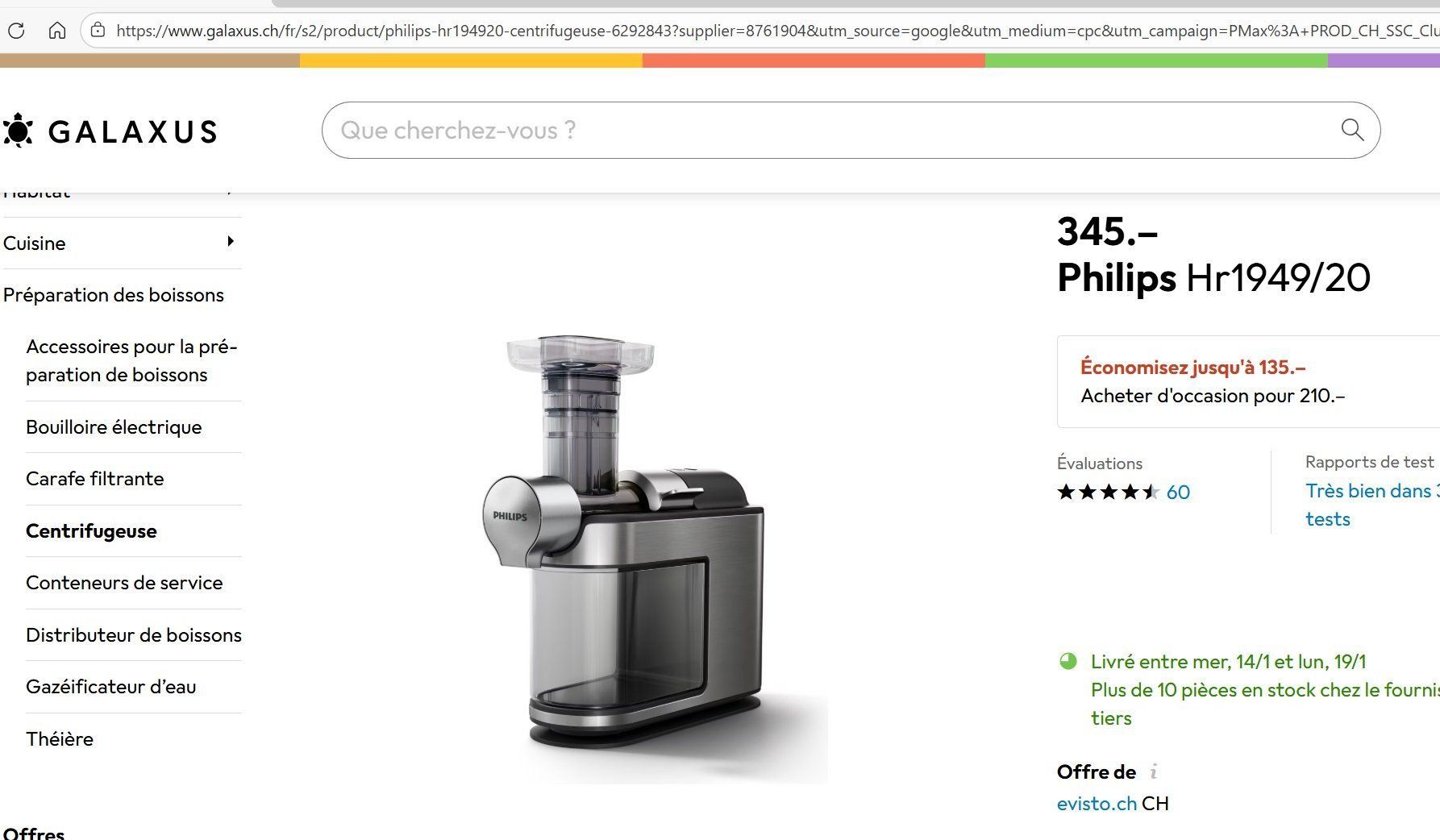 Küchengeräte: Philips HR1949/20 – Gebraucht aus Porrentruy von Danreisende