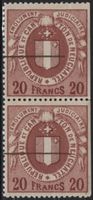 20 Fr. Fiskalmarken von NEUCHÂTEL im Paar