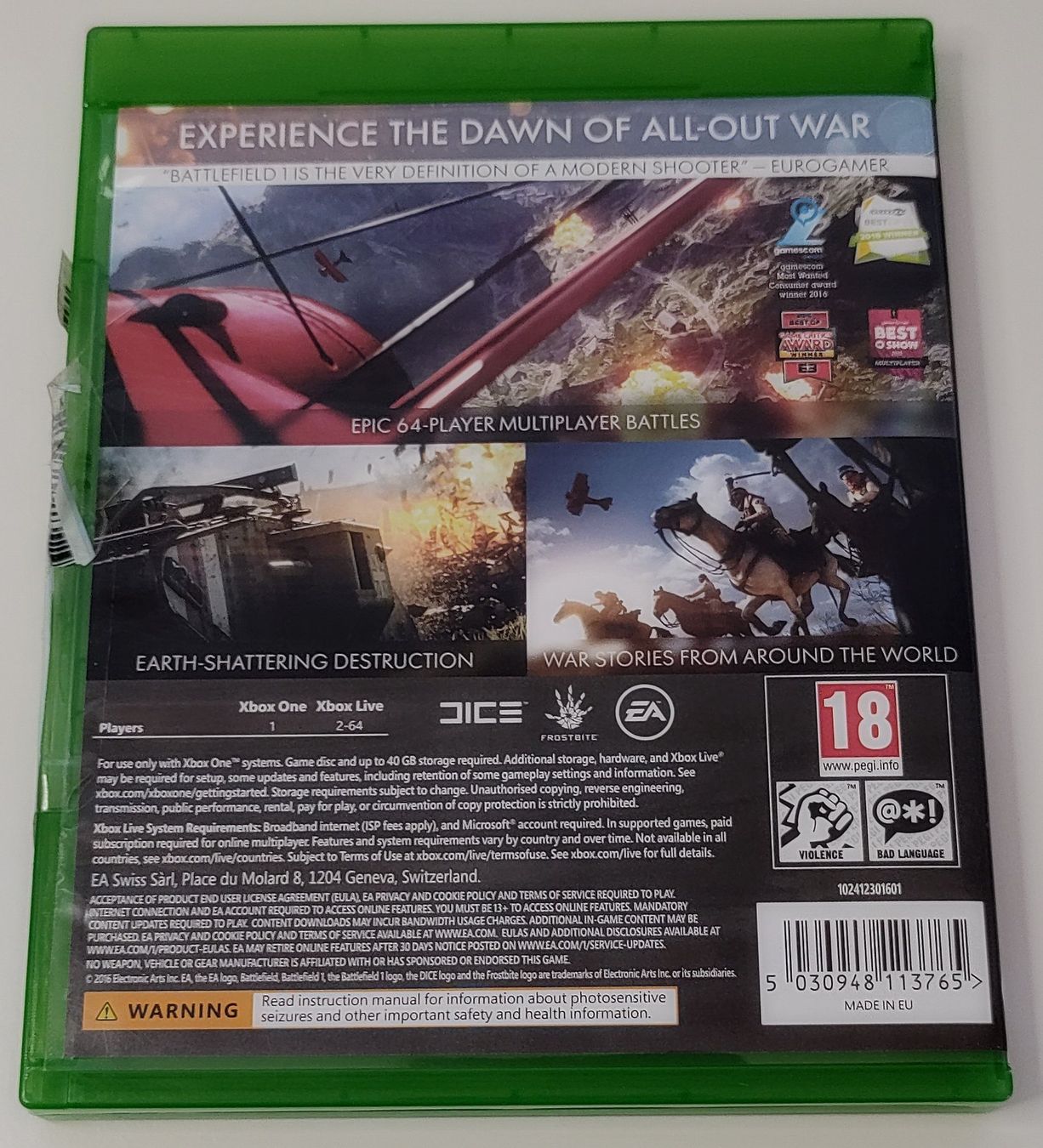 Spiele: Xbox One: Battlefield 1 – Gebraucht aus Uznach von Cheese-Us 1