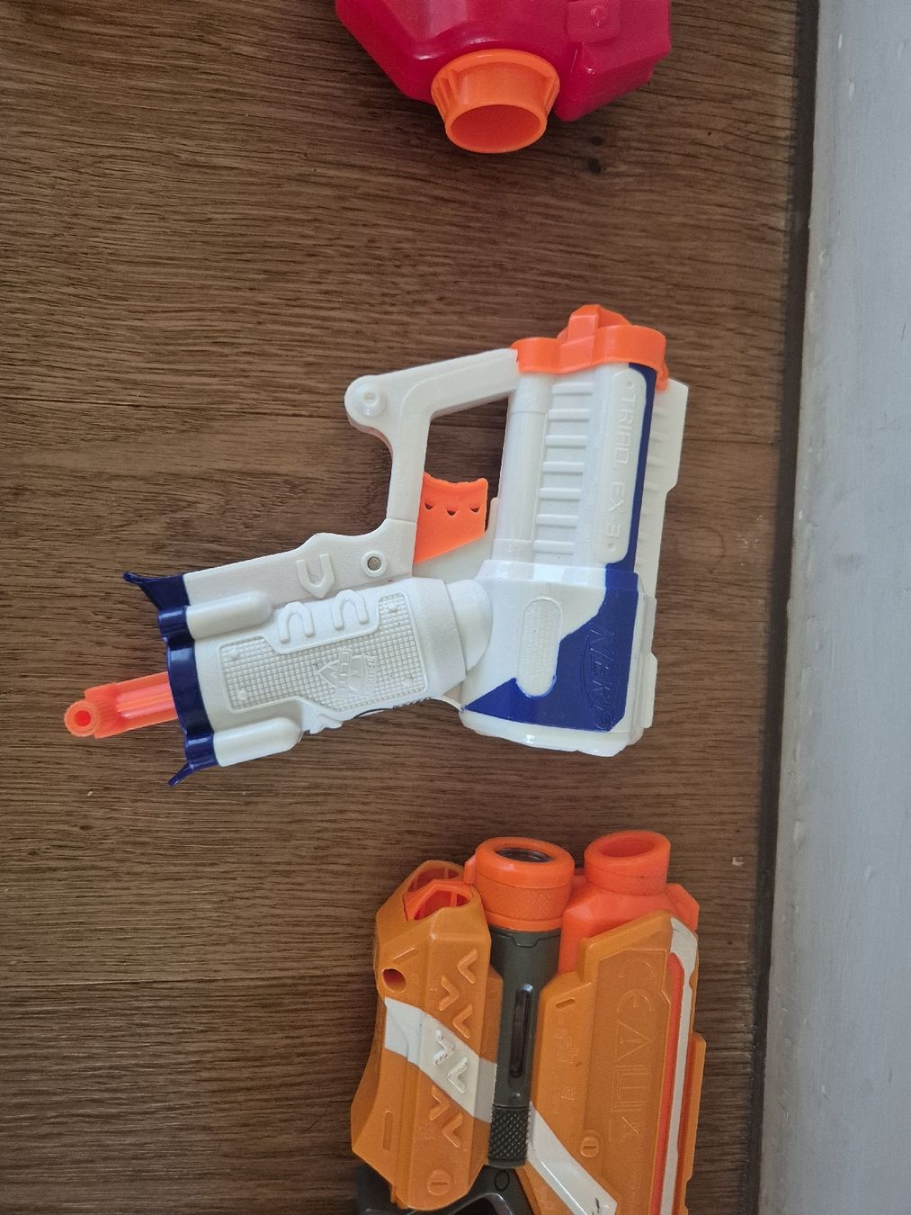 Nerf Giocattoli: 3x Nerf Blaster Set: Mega Hotshock, Triad EX-3 & Firestrike – Usato da Oberegg venduto da FranziskaCH12 5