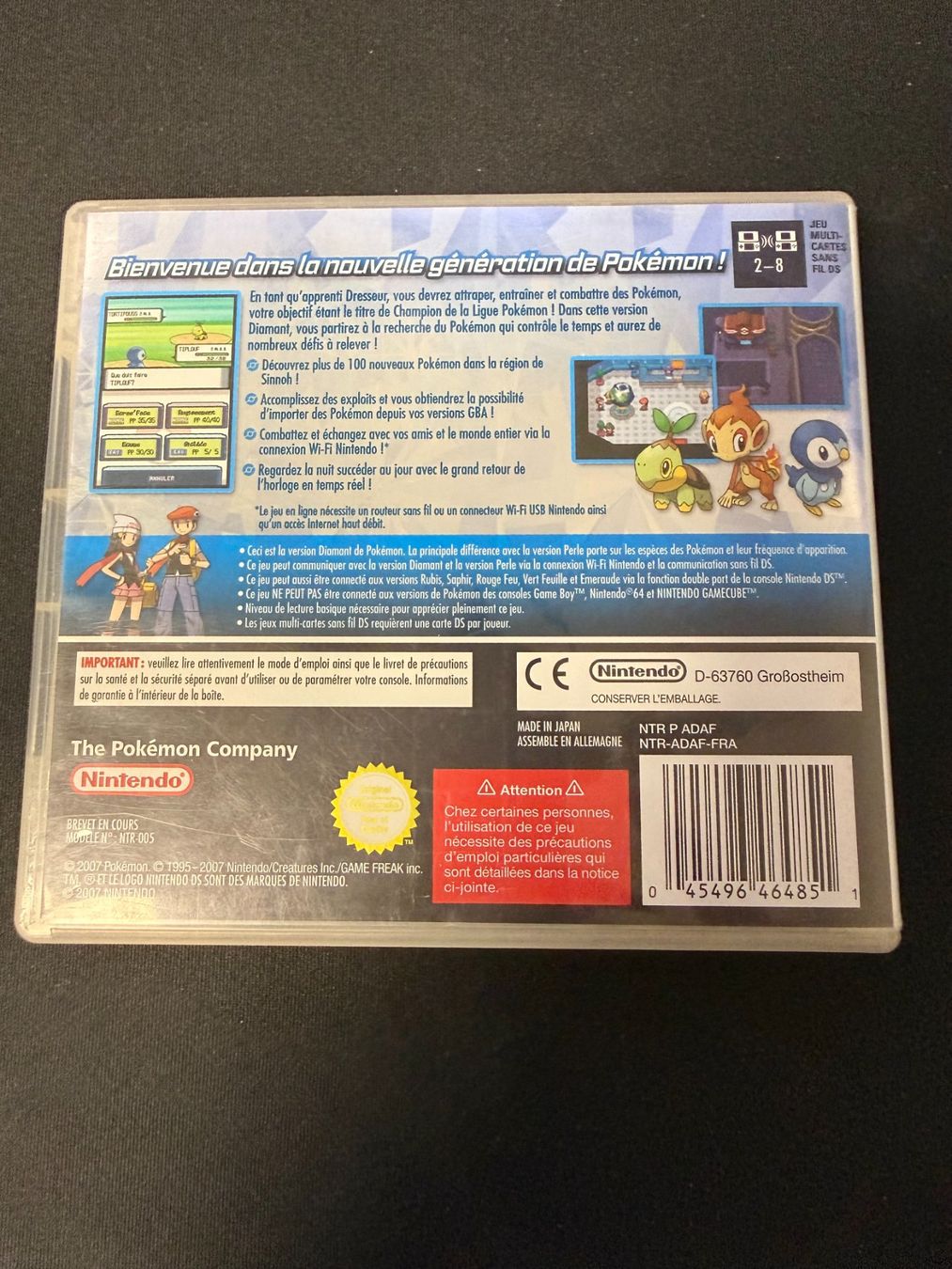 Nintendo Giochi: Vrai - Pokémon Version Diamant - Nintendo DS – Usato da Pont-de-la-Morge venduto da Darfal 3