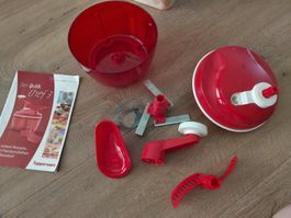 Tupperware Quick Chef 3  Rot mit Zubehör