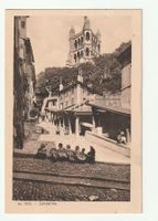 Postkarte Lausanne, Escaliers du Marche mit Kindern, Waadt
