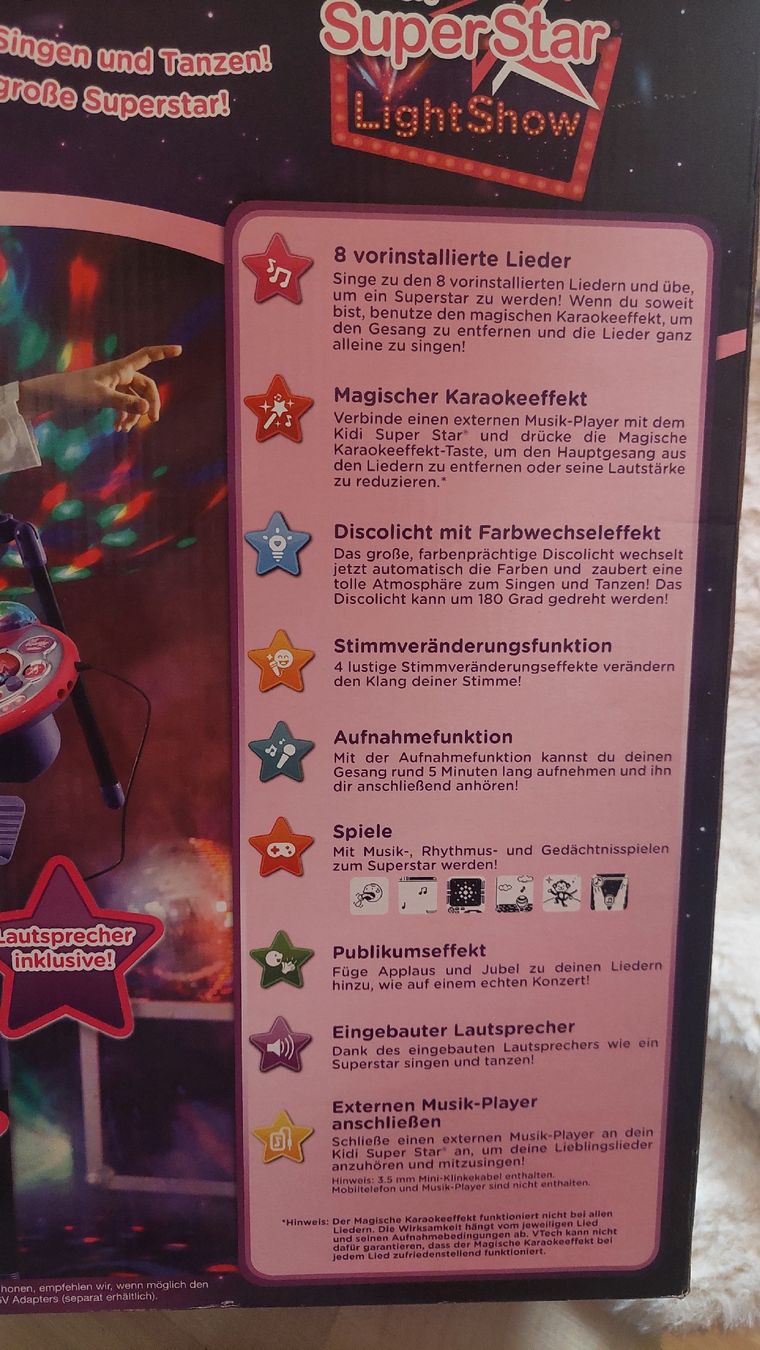 Vtech Giocattoli: V Tech KaraokeSet,KidiZoom 9in1,wunderschöne Gesangapparat. – Usato da Basel venduto da O-MEGA 8