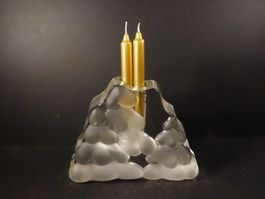 Kerzenständer / Vase «Tannenbaum» aus Glas / Weihnachtsdeko