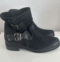 Schwarze Leder Stiefeletten Gr. 37, Made in Austria!