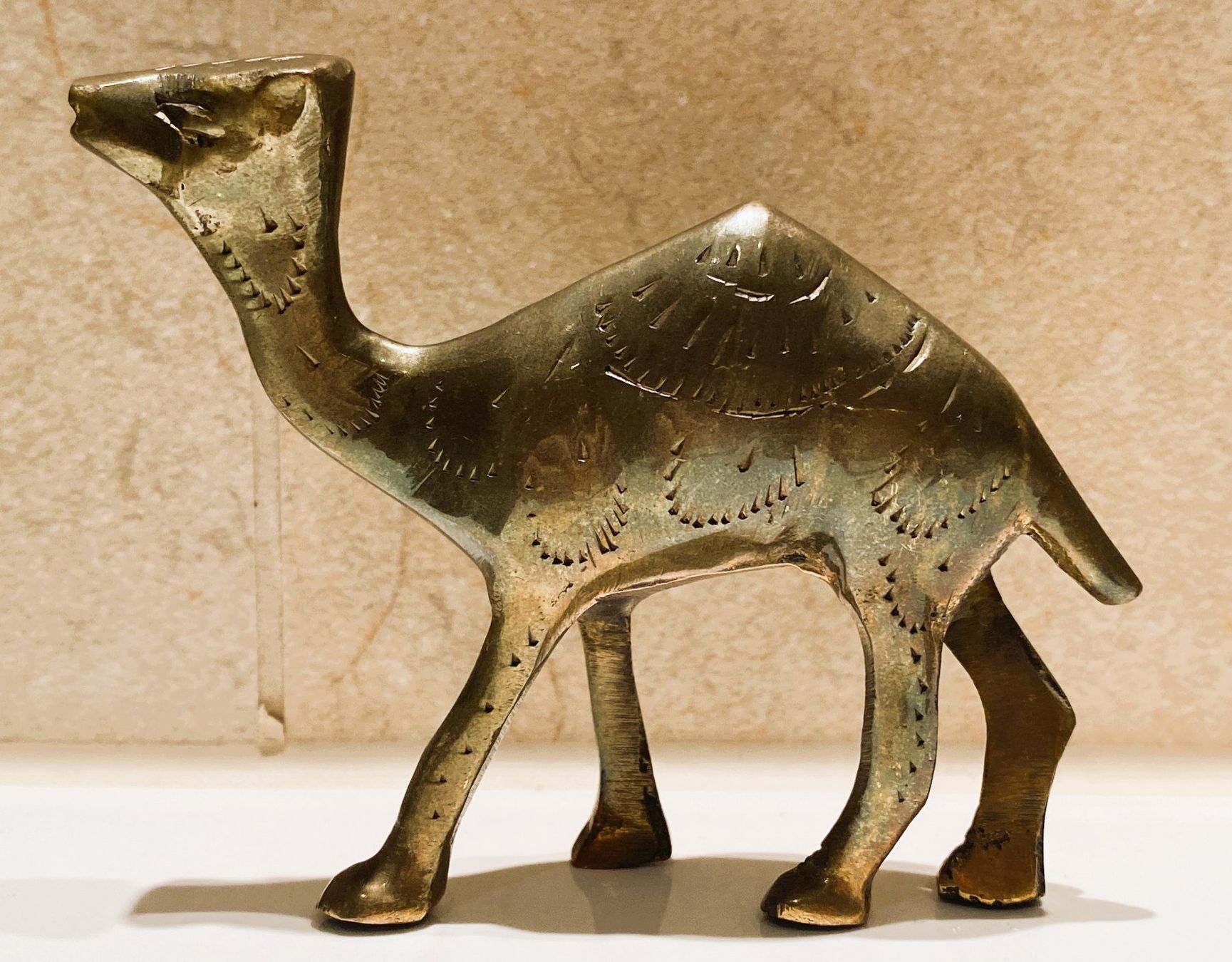 Statuette: wunderschöne Bronze Messing Figur Dromedar Kamel – Usato da Allschwil venduto da Rosenfee